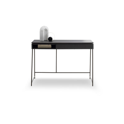 Rito 007820 Desk - Dark Brown Leather/Canaletto Walnut