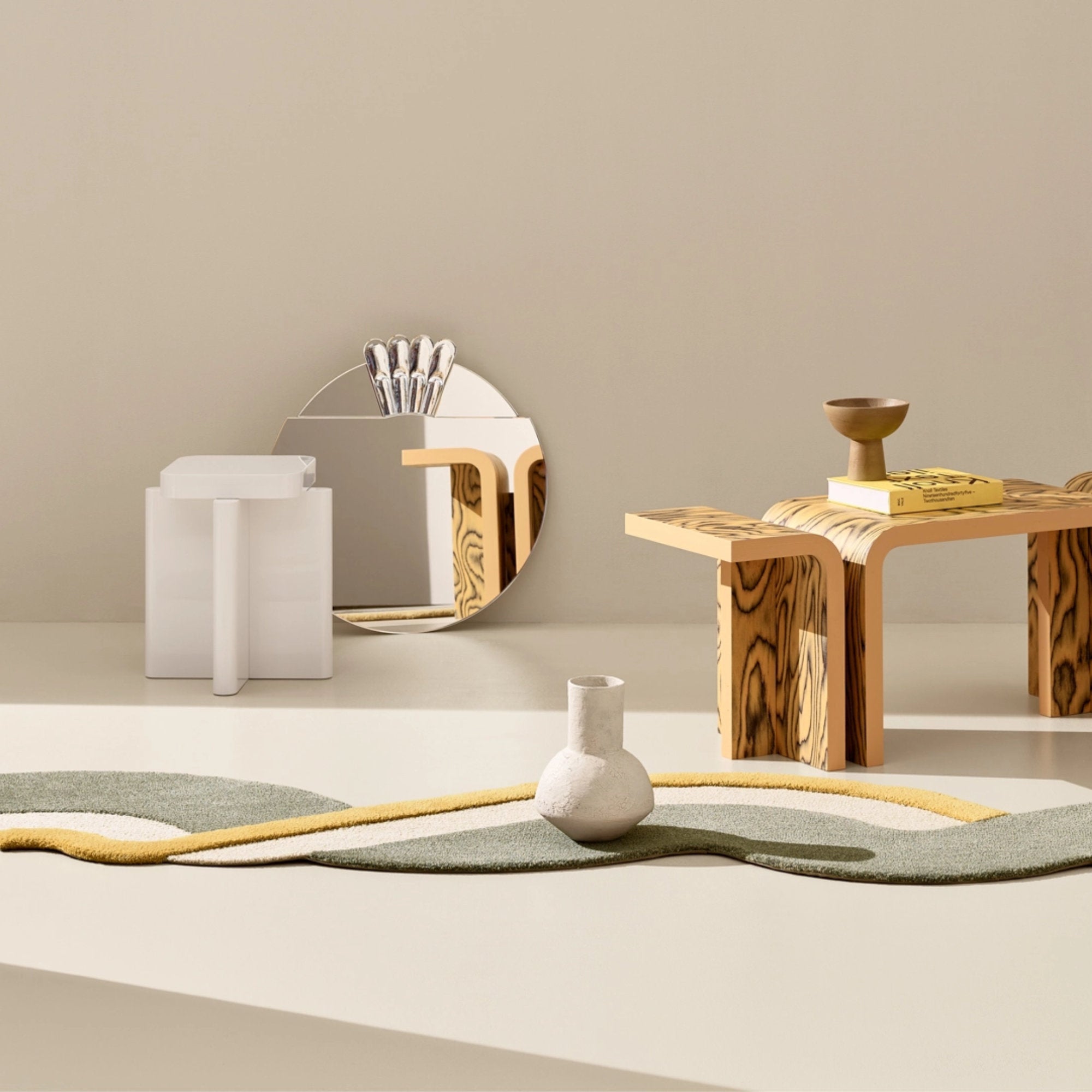 طاولة جانبية Spina T1.1 - أحمر ترابي-2