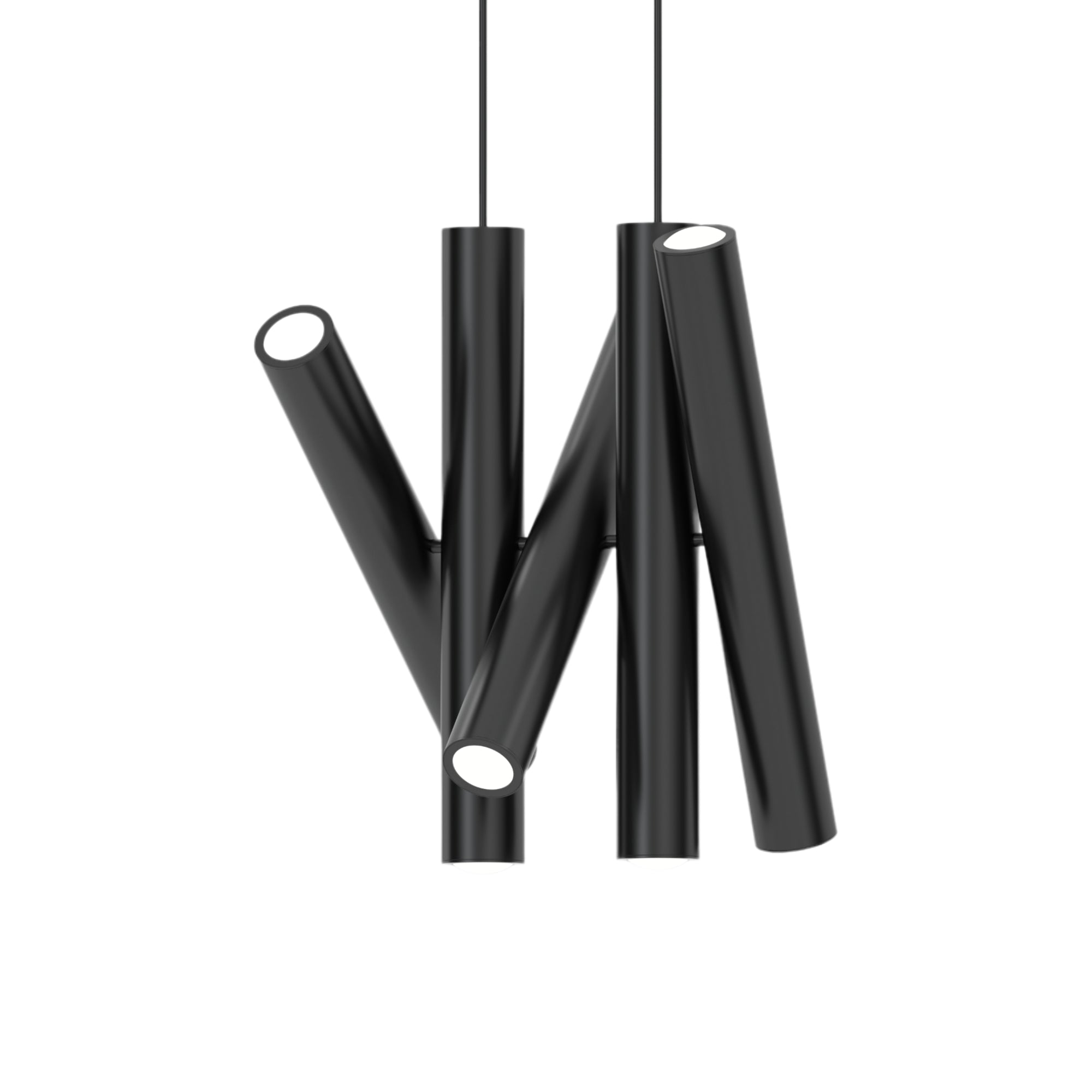 Rotation P02  Pendant Lamp - 5 Elements Black