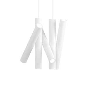مصباح معلق P02 من Rotation - 5 عناصر باللون الأبيض