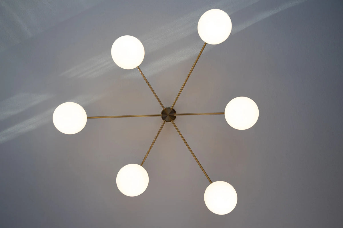 Lord Ceiling Lamp - Black/Opal Glass-2
