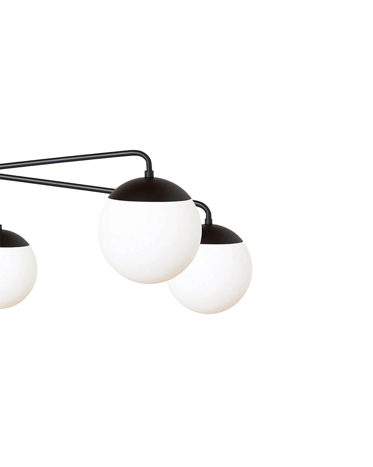 Lord Ceiling Lamp - Black/Opal Glass-3