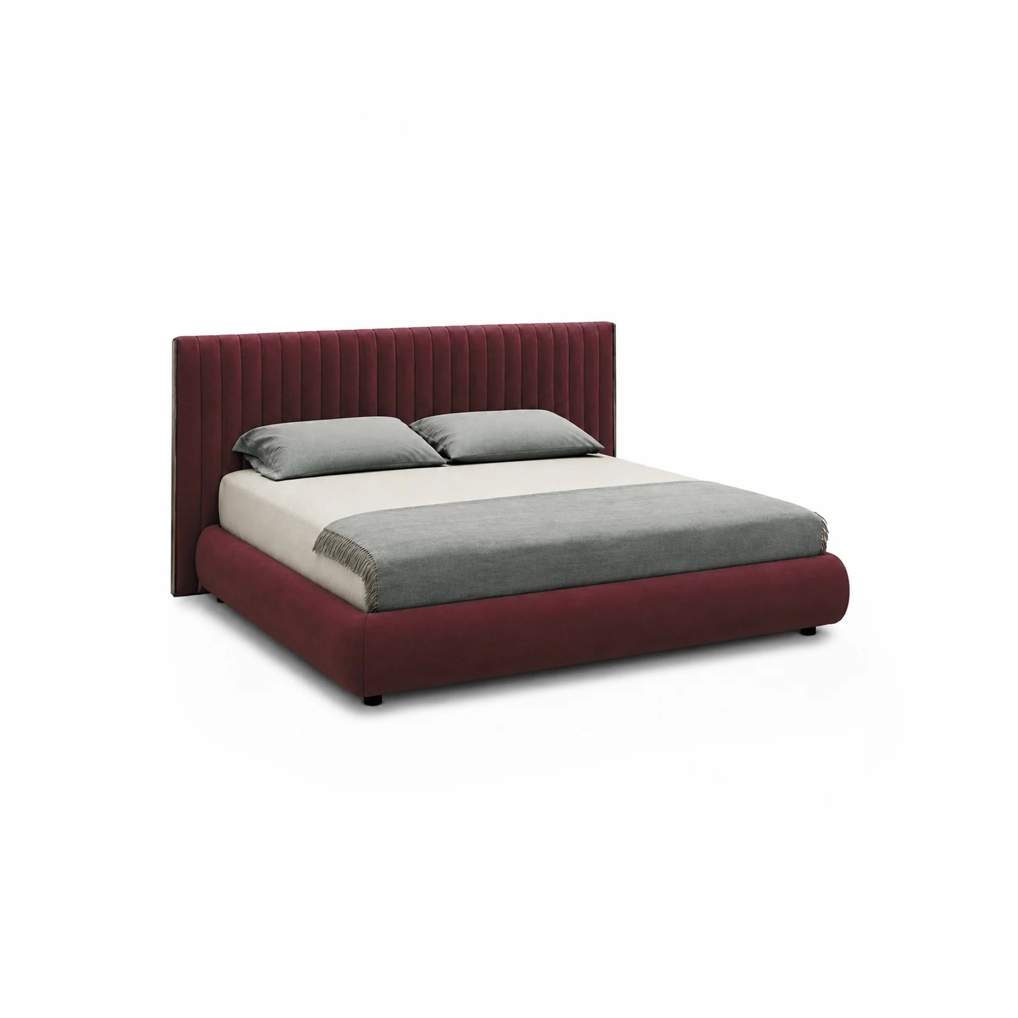 Metis 180 Bed - Black Nickel/Fabric VIP (Sweet Velvet 27)