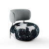 Baby Geo 2027 Armchair - Grey RAL 7021/Fabric VIP (Sweet Velvet Dis 631 33)/Fabric (Catch Me Caccia Chioma)