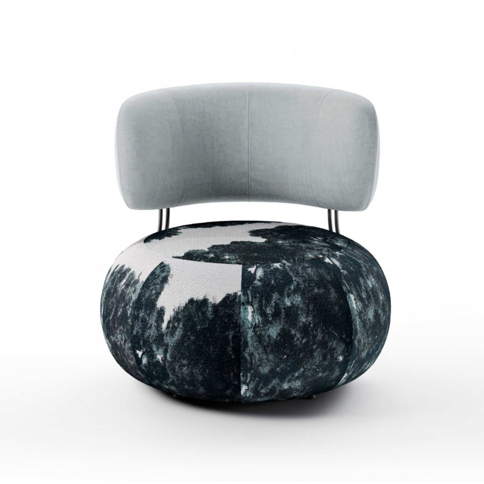 Baby Geo 2027 Armchair - Grey RAL 7021/Fabric VIP (Sweet Velvet Dis 631 33)/Fabric (Catch Me Caccia Chioma)-3