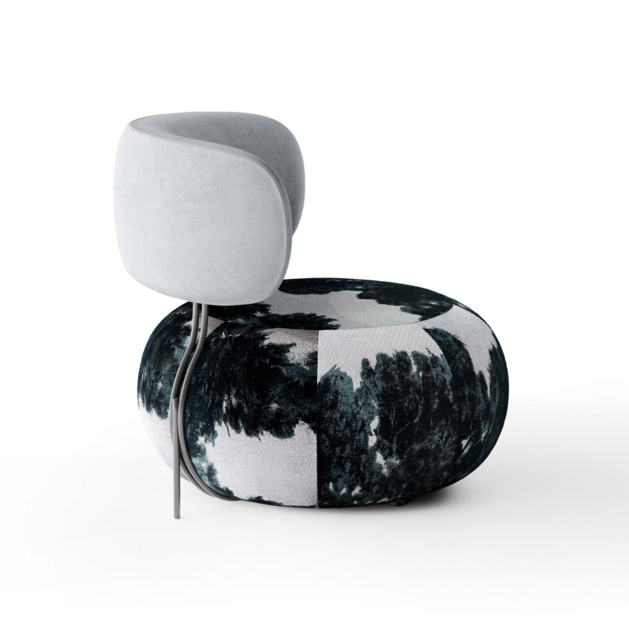 Baby Geo 2027 Armchair - Grey RAL 7021/Fabric VIP (Sweet Velvet Dis 631 33)/Fabric (Catch Me Caccia Chioma)-4