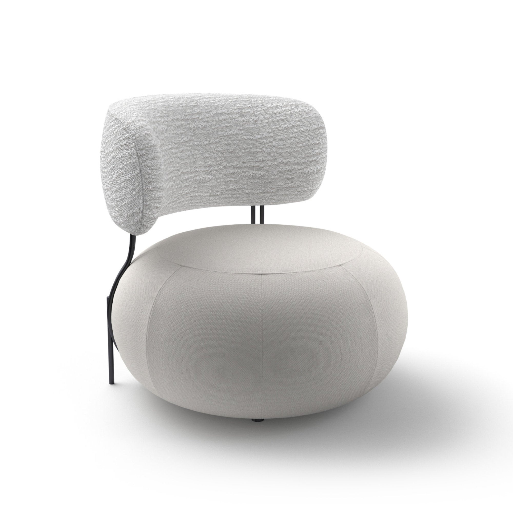 Baby Geo 2027 Armchair - Grey RAL 7021/ Fabric VIP (1835 01) / Fabric VIP (1834 01)-1