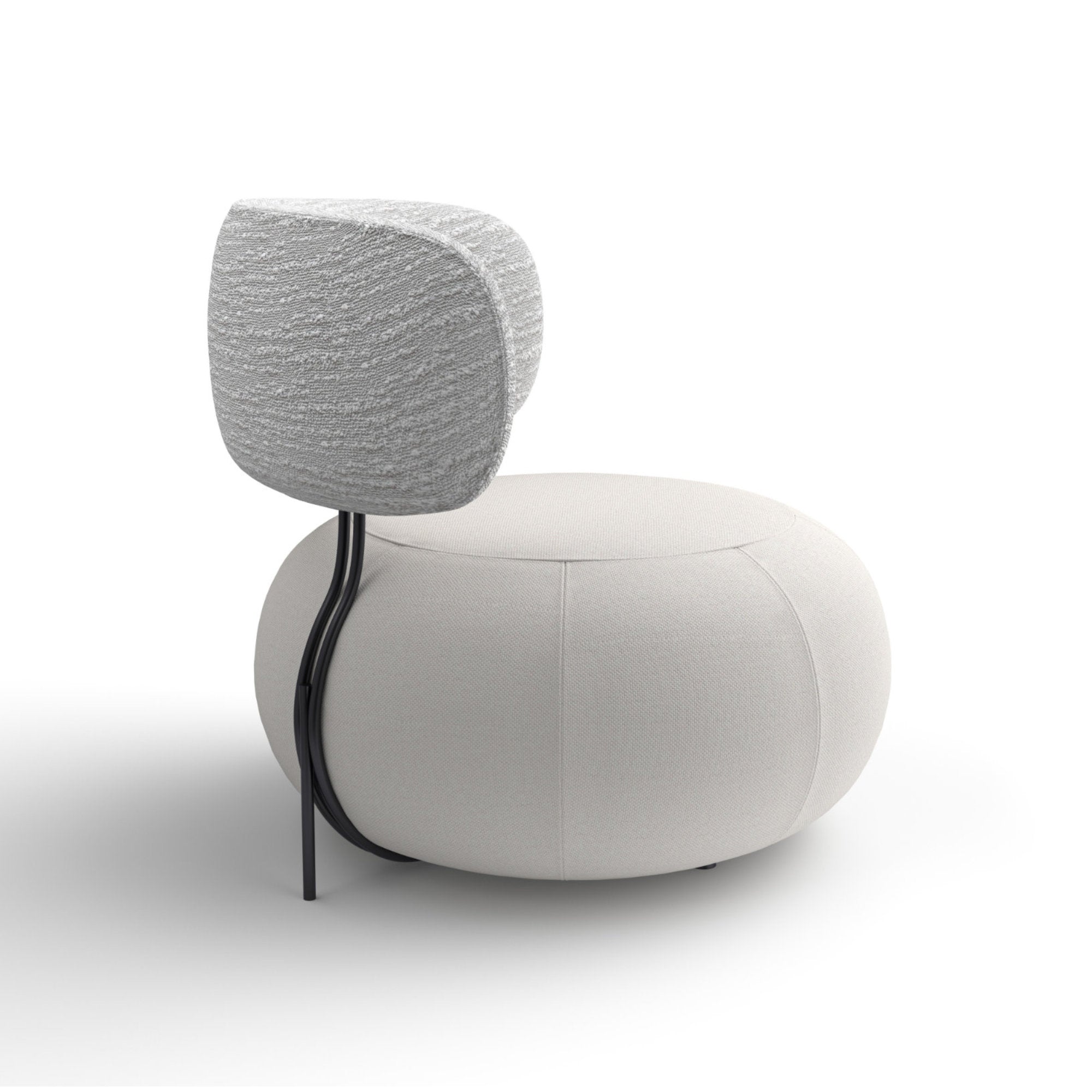 Baby Geo 2027 Armchair - Grey RAL 7021/ Fabric VIP (1835 01) / Fabric VIP (1834 01)-5