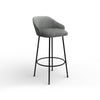 Isabelle 6011 Bar Stool - Matt Black/Fabric C (Clean 05)