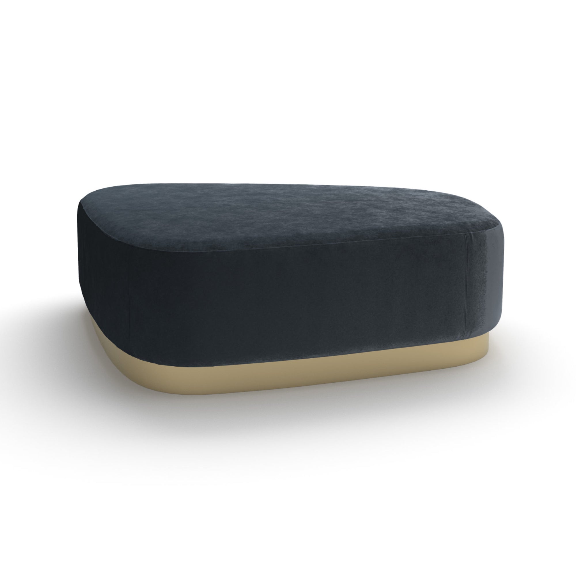 Island 0187 Pouf - Brass/Fabric VIP (Sweet Velvet 24)-3
