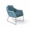 New York 2150 Armchair - Black Nickel/Fabric Extra (Violet 08)/Fabric Lusso (Time 18)