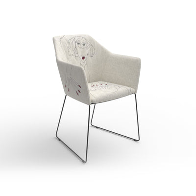 New York 2153 Dining Chair - Black Nickel/Fabric Royal (Volti By Marras Dis.3)