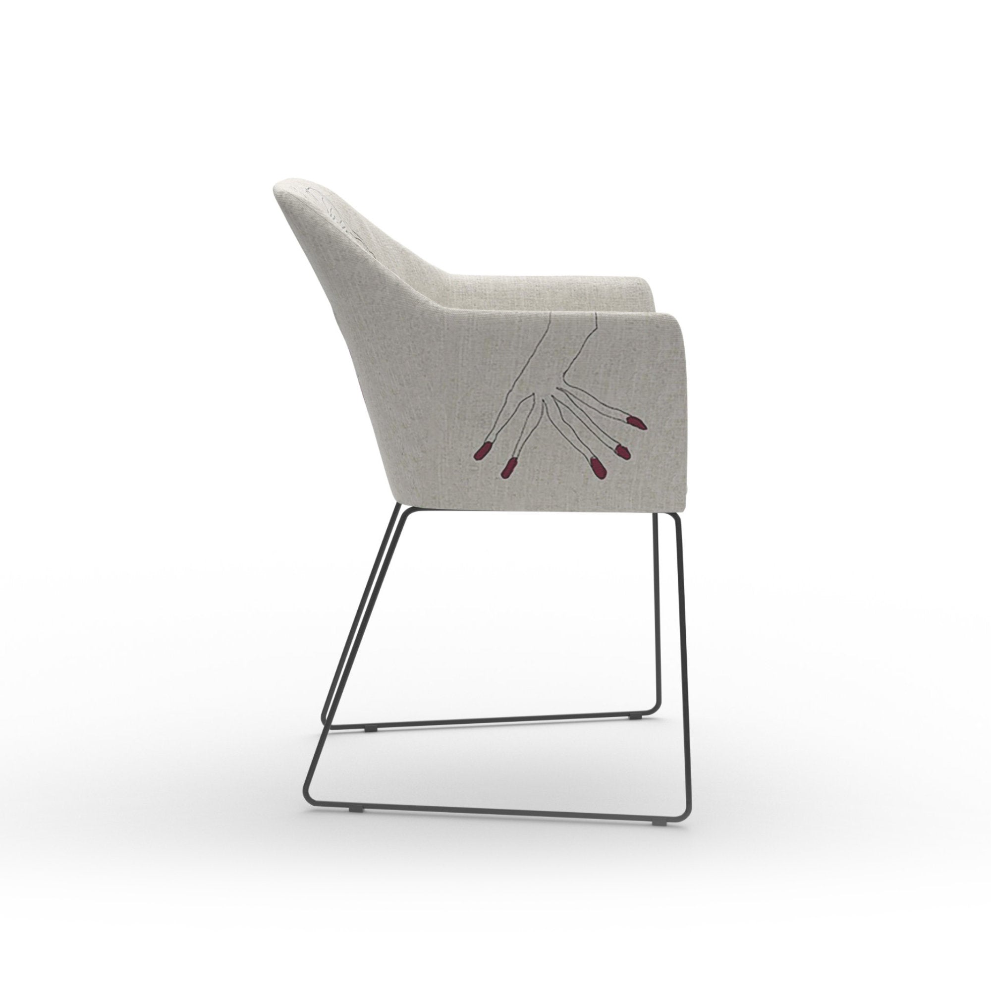 New York 2153 Dining Chair - Black Nickel/Fabric Royal (Volti By Marras Dis.3)-5