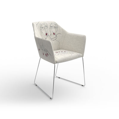 New York 2153 Dining Chair - Chrome/Fabric Royal (Volti By Marras Dis.4)