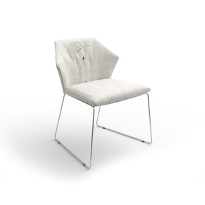 New York 2154 Dining Chair - Chrome/Fabric Royal(Volti By Maras Dis.1)