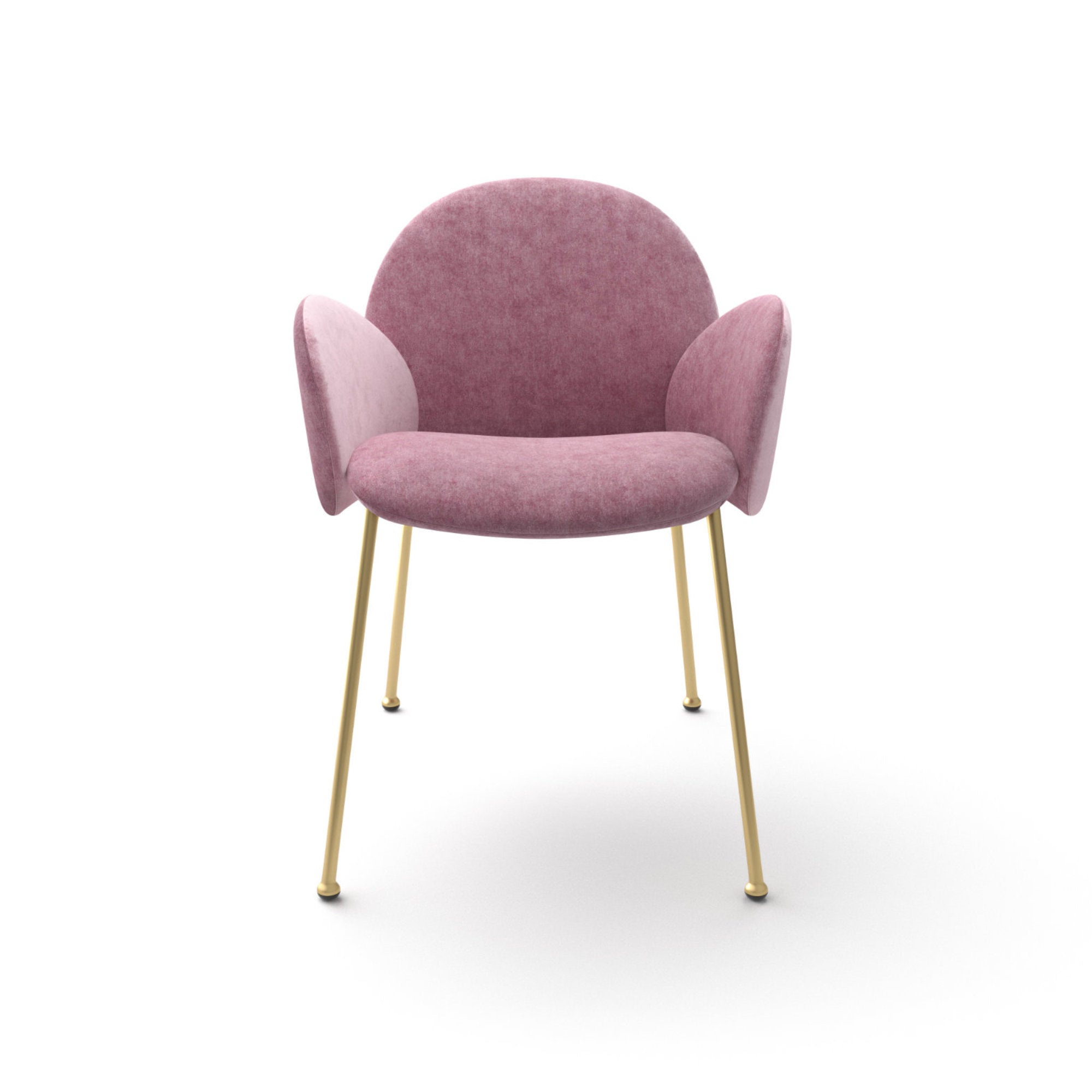Ola 2013 Dining Chair - Satin Brass/Fabric Extra (Violet 15)-3