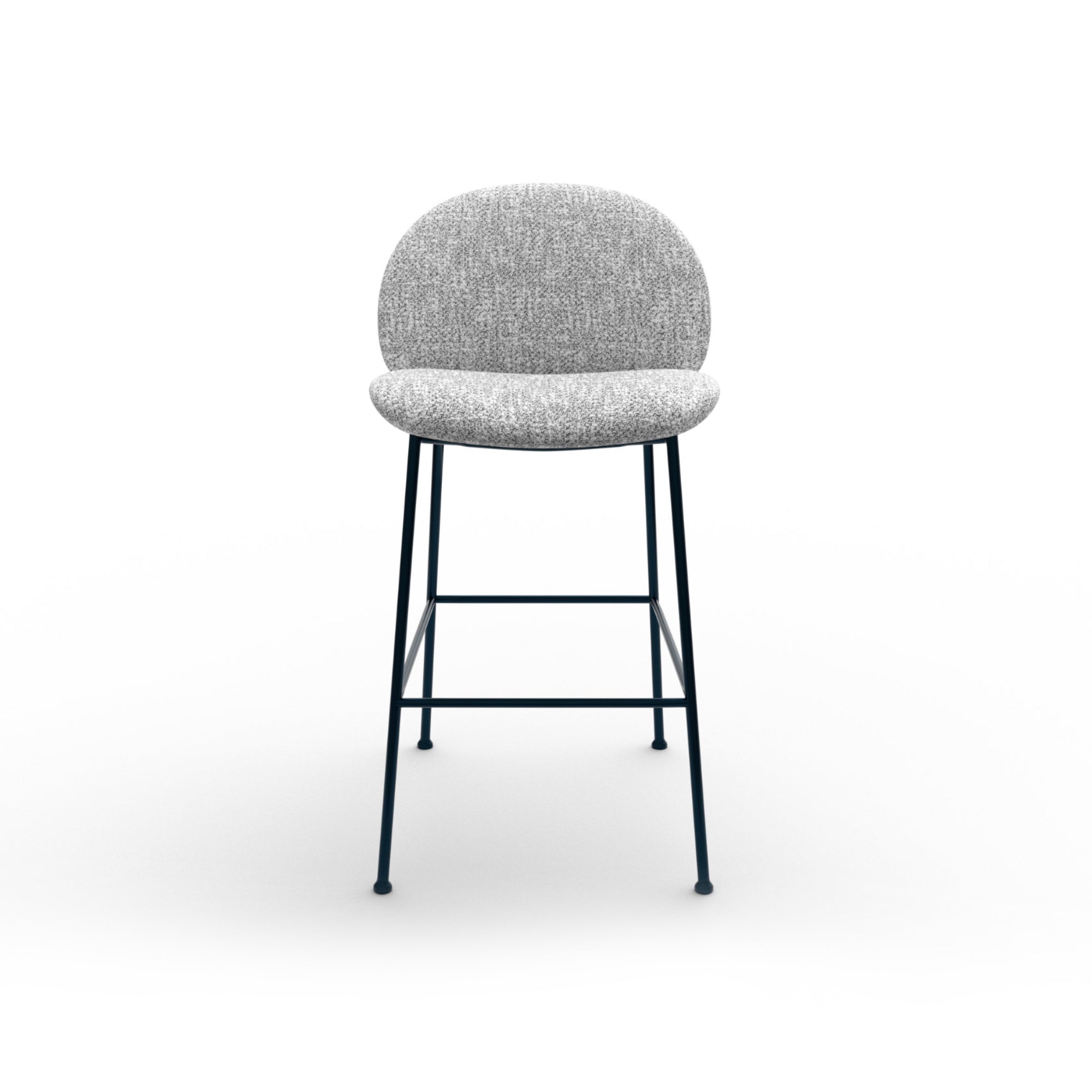 Ola 2014 Low Bar Stool - RAL 7021/Fabric VIP (Seventy 01)-3