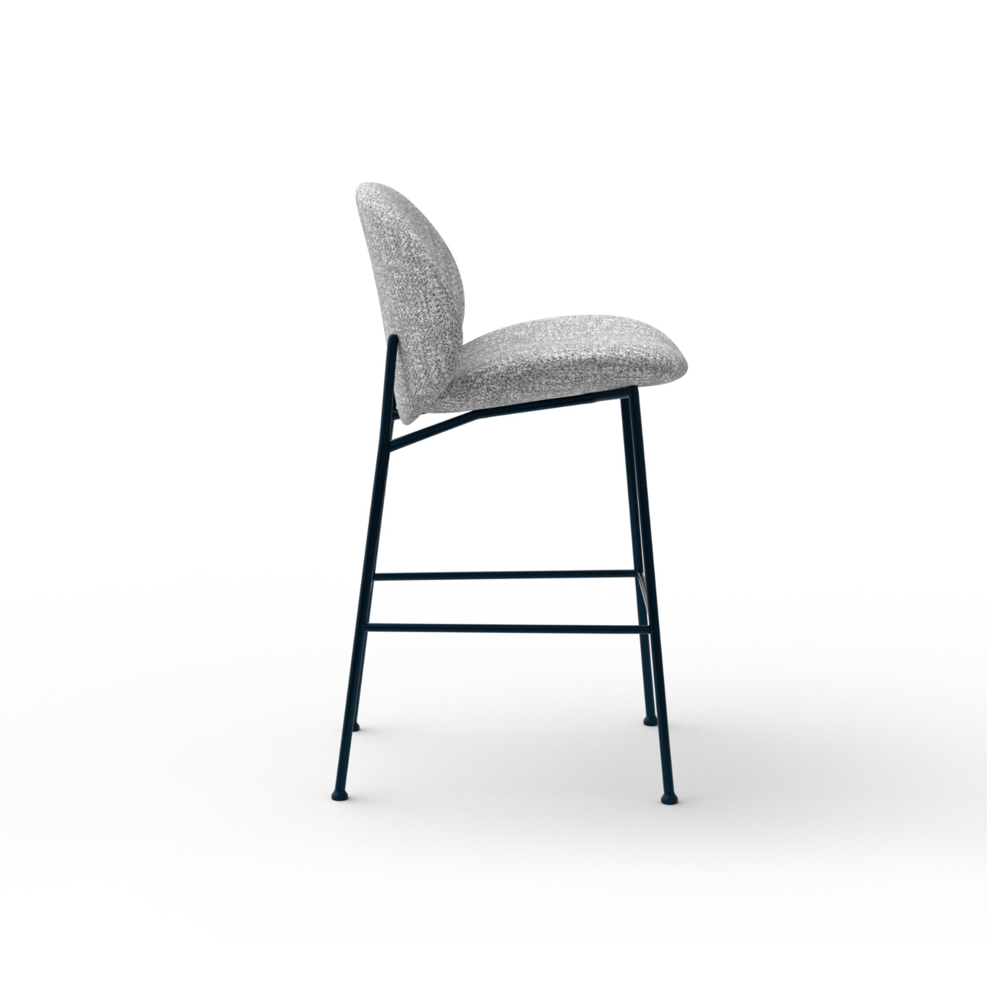 Ola 2014 Low Bar Stool - RAL 7021/Fabric VIP (Seventy 01)-5