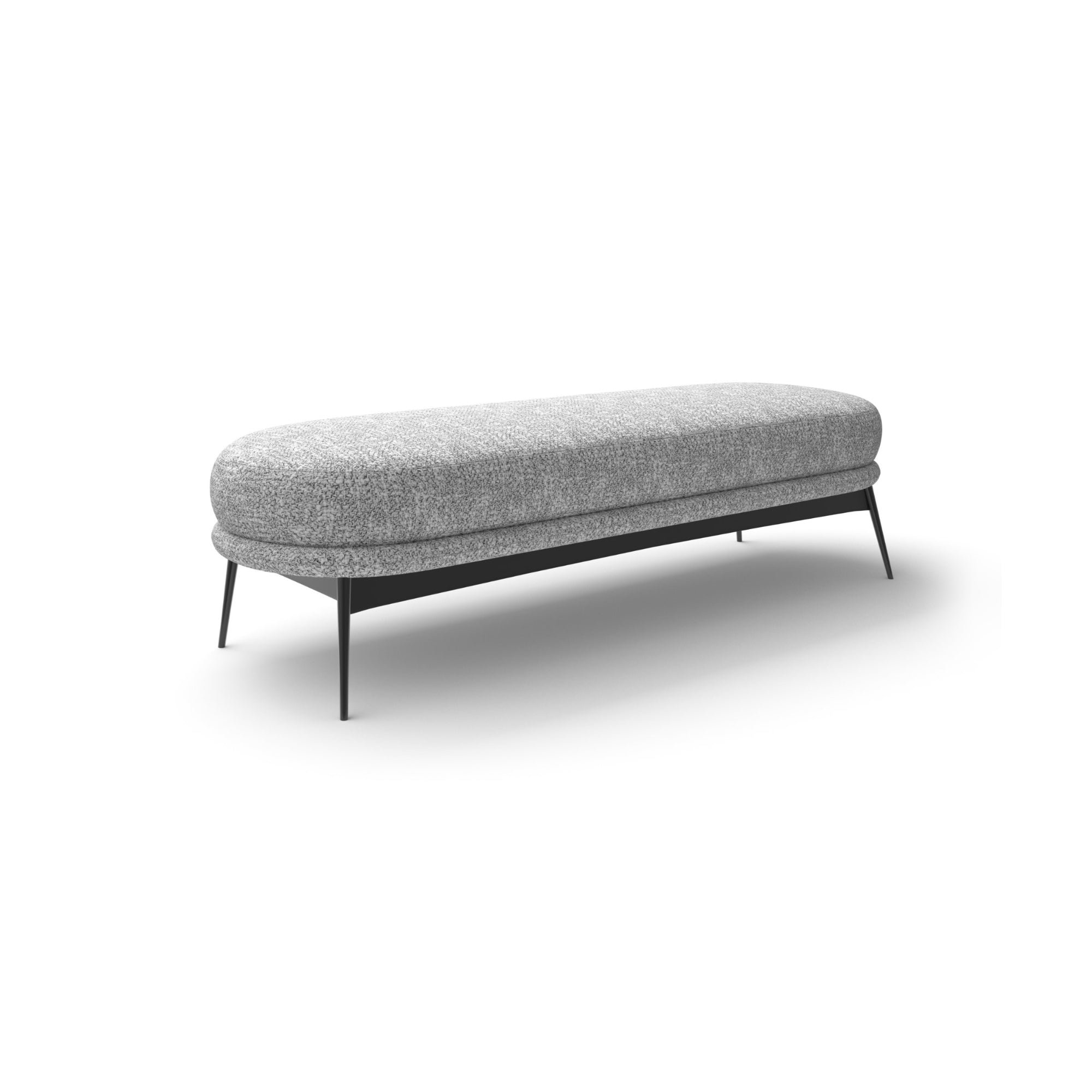 Oltremare 7961 Bench - Matt Black/Fabric VIP (Seventy 01)-1