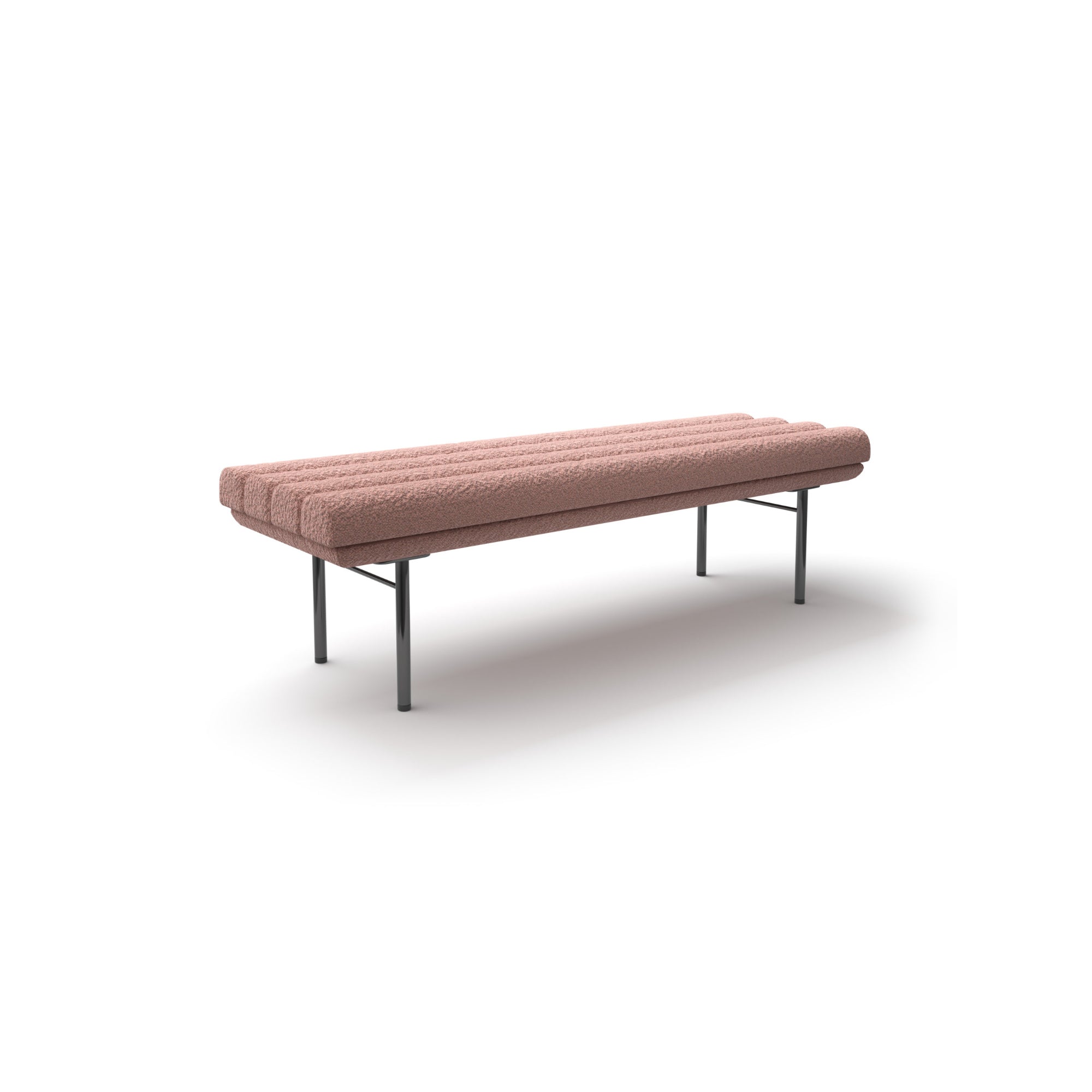 Pan Flute 0040 Bench - Black Nickel/Fabric Elite (Curly 21)