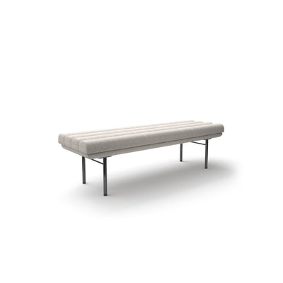 Pan Flute 0040 Bench - Black RAL 9005/Fabric Extra (Milos 01)