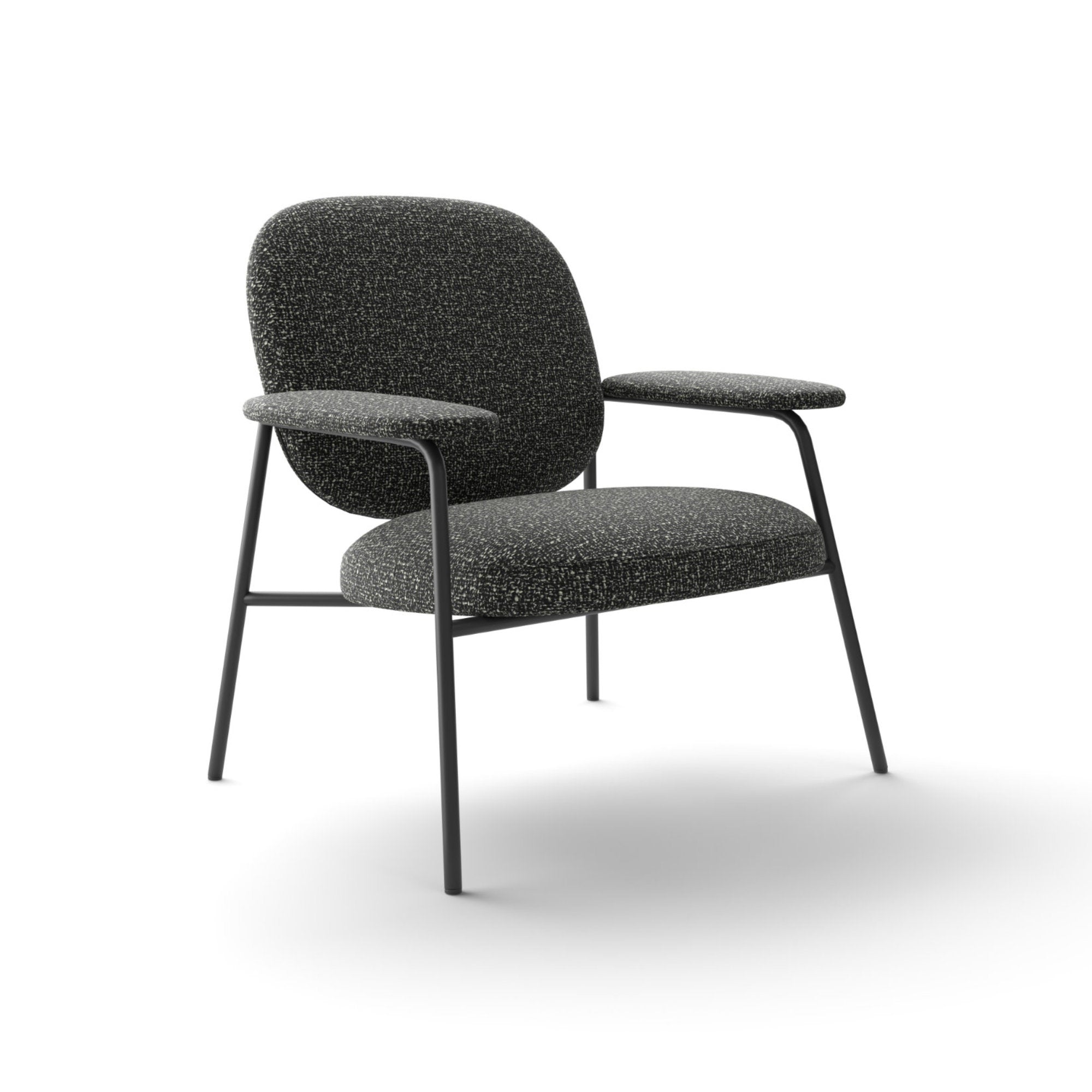 Philo 2300 Armchair - Matt Black/Fabric VIP (Seventy 99)-1