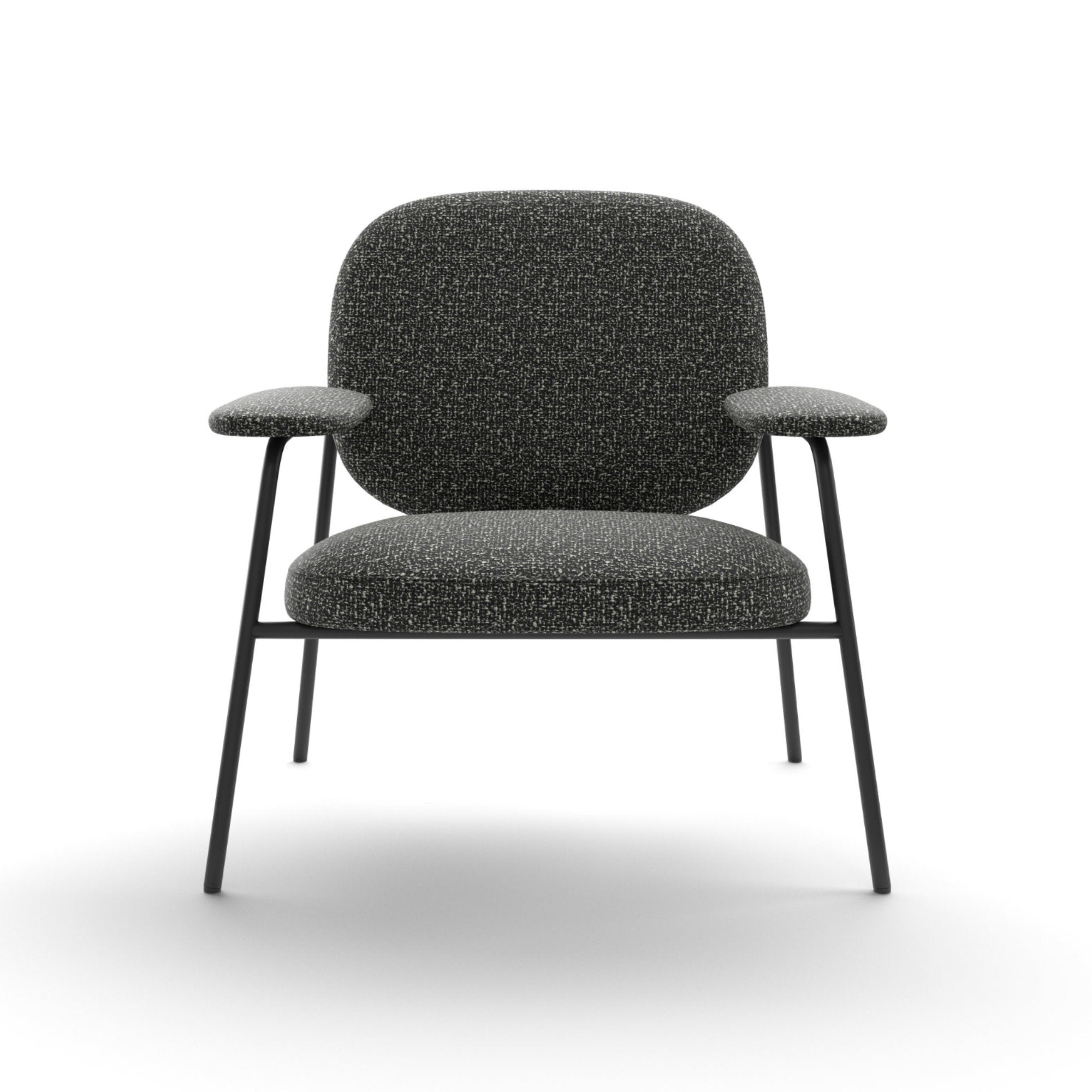 Philo 2300 Armchair - Matt Black/Fabric VIP (Seventy 99)-3