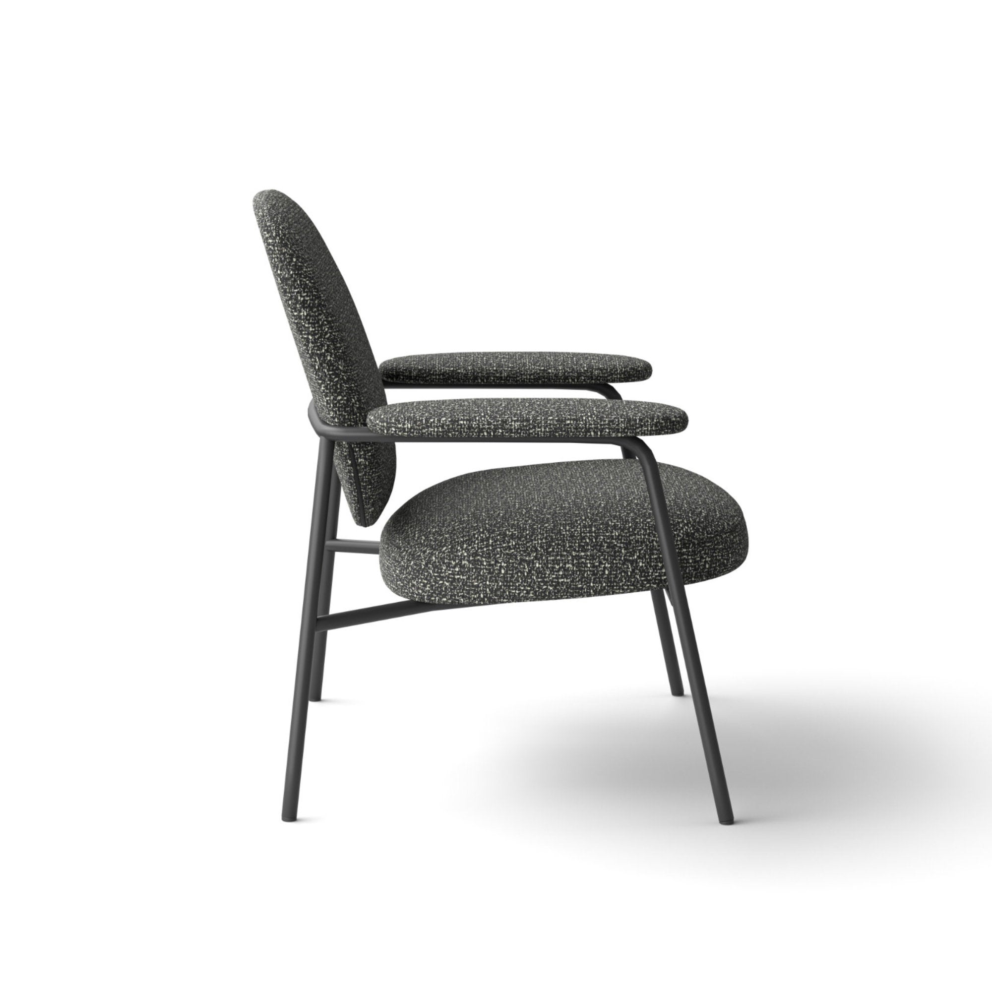 Philo 2300 Armchair - Matt Black/Fabric VIP (Seventy 99)-5