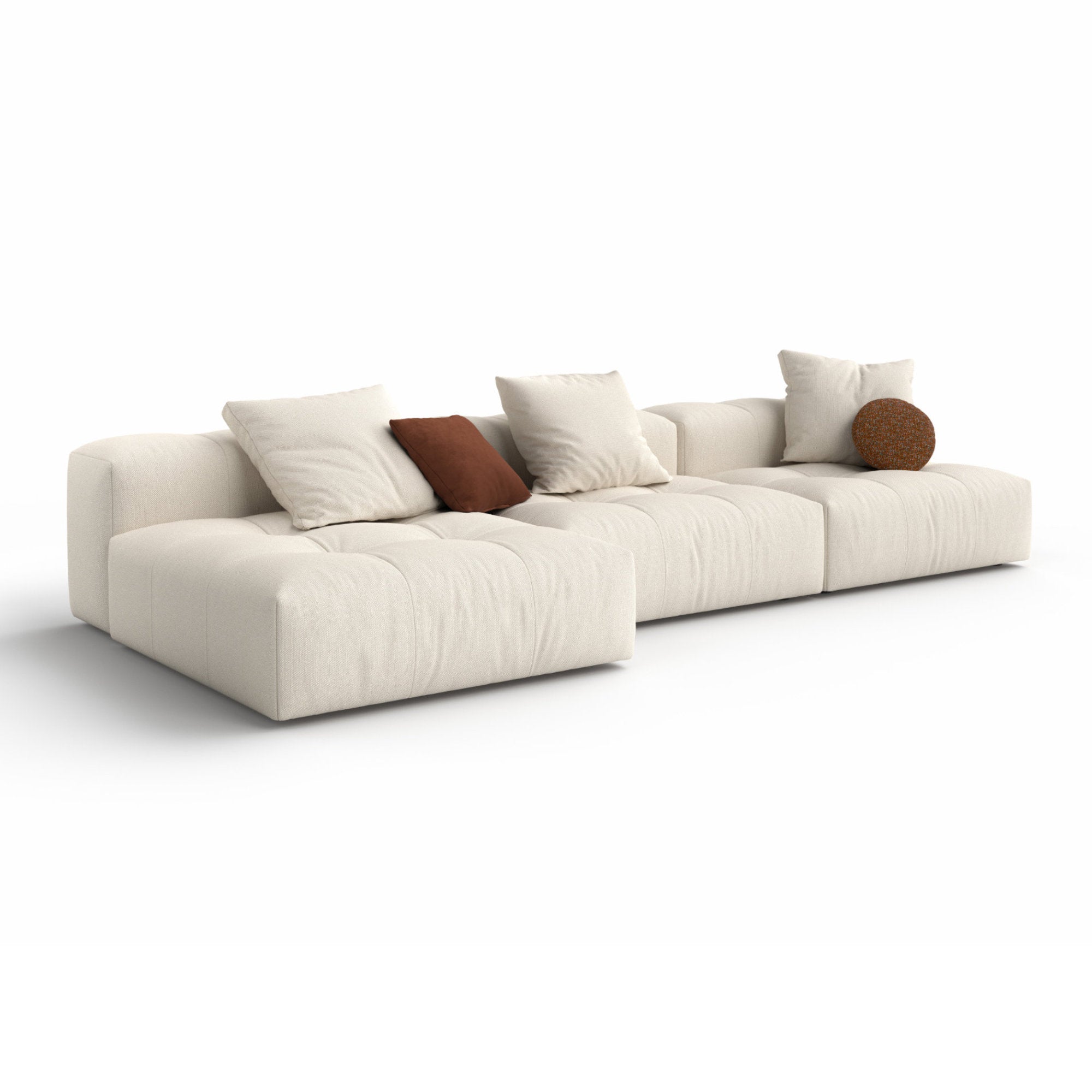 Pixel 2 Compositional Sofa - Fabric Lusso (Creta 2A)