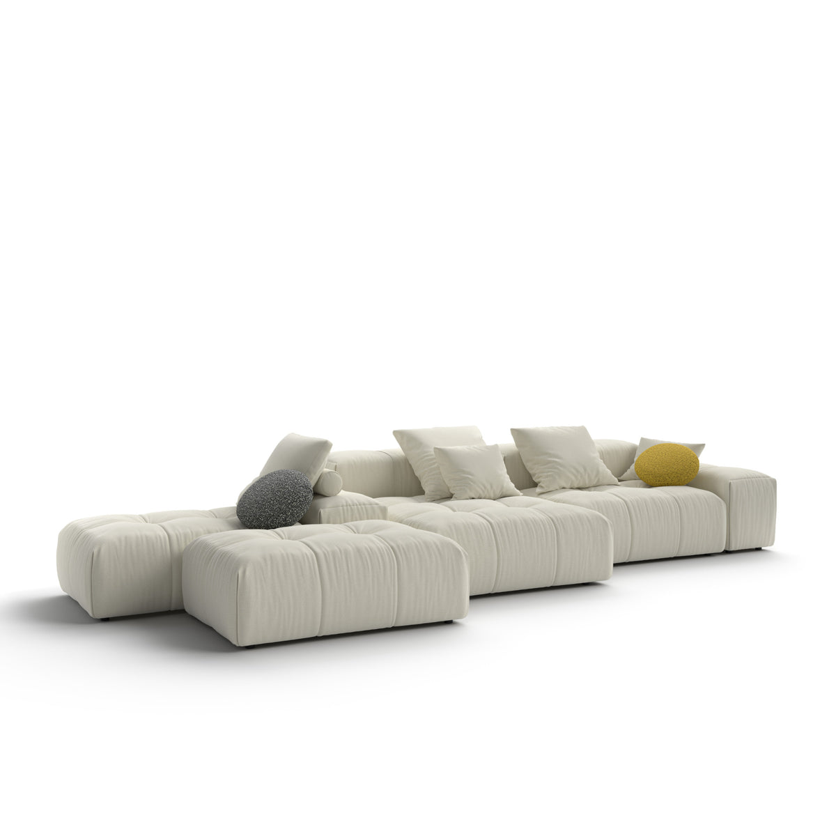 Saba Italia - Pixel 1 Compositional Sofa - Fabric Lusso (Creta 2A ...