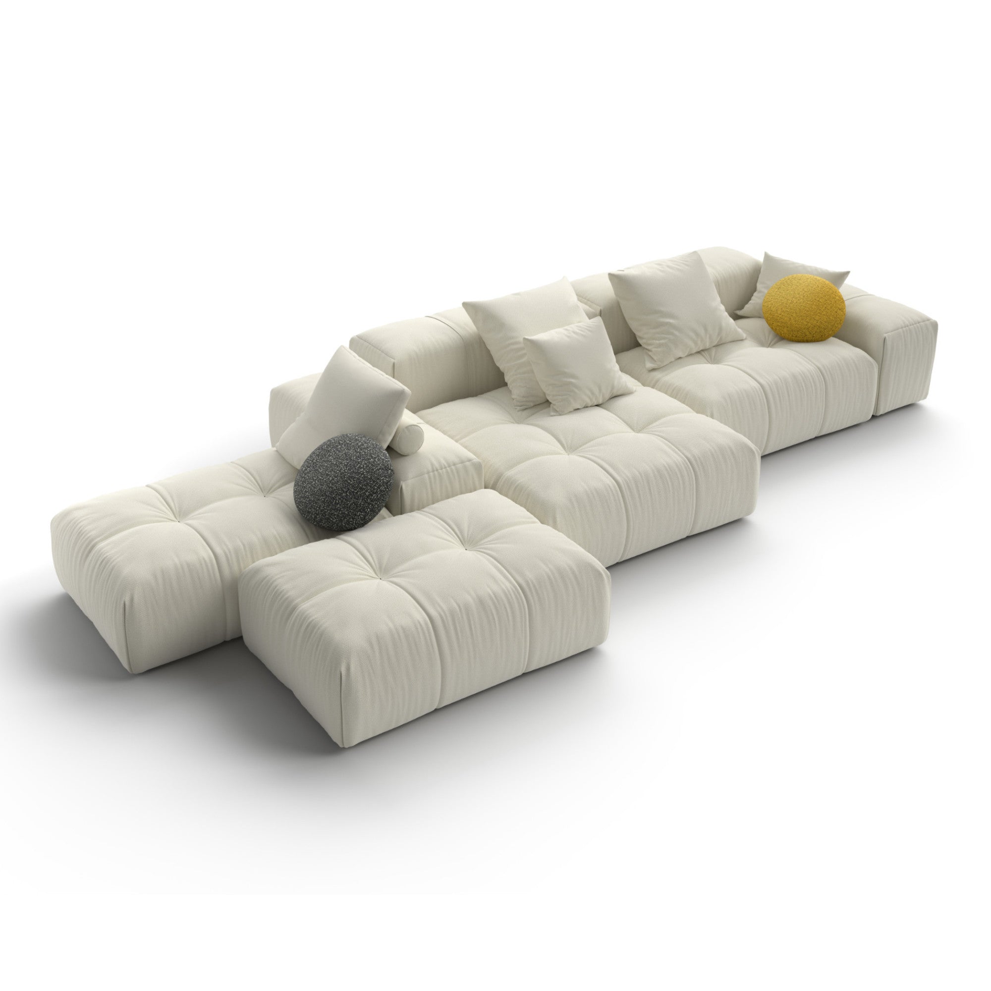 Pixel 400 Compositional Sofa - Fabric Lusso (Creta 2A)-3