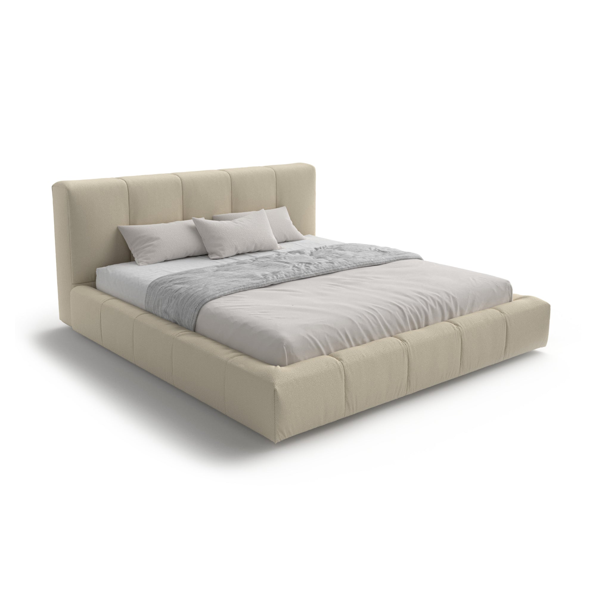 Pixel Box Large 193 Bed - Fabric Lusso (Creta News 1D)-1
