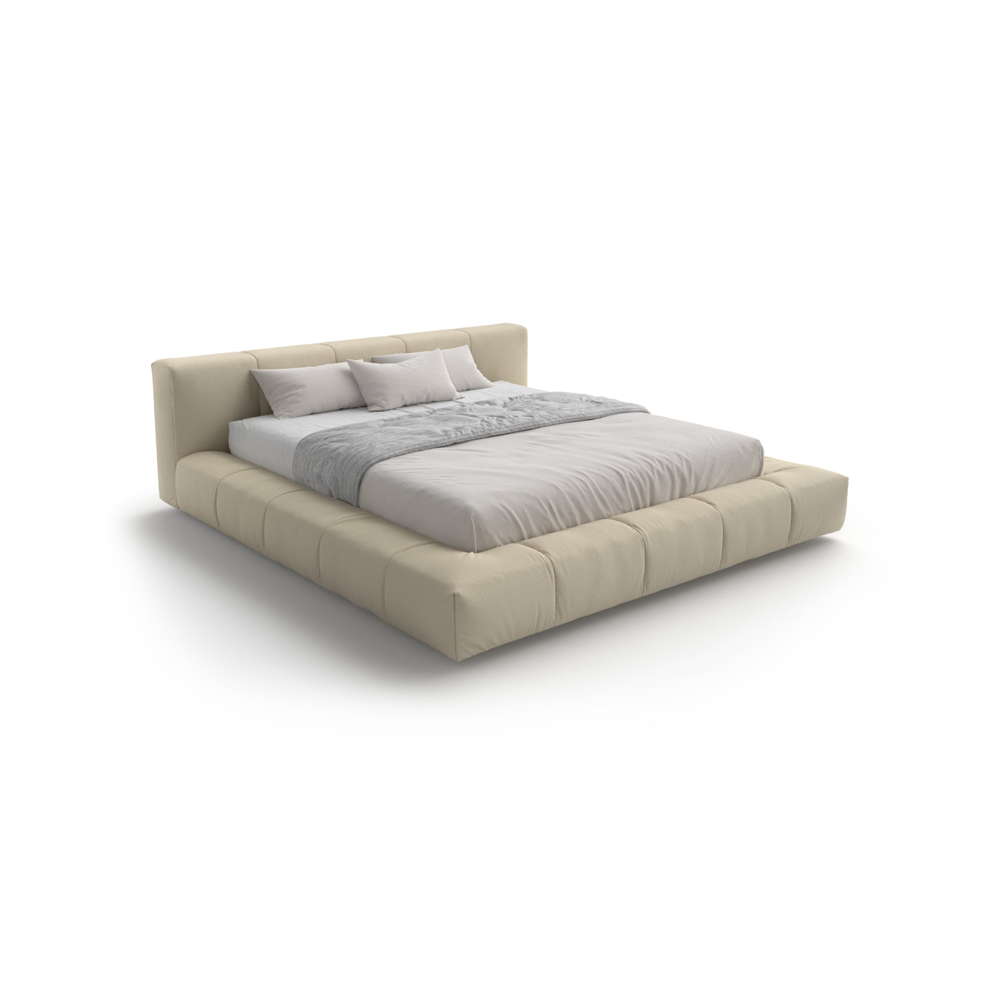 Pixel Box Large 180 Bed - Fabric Lusso (Creta News 1D)-1