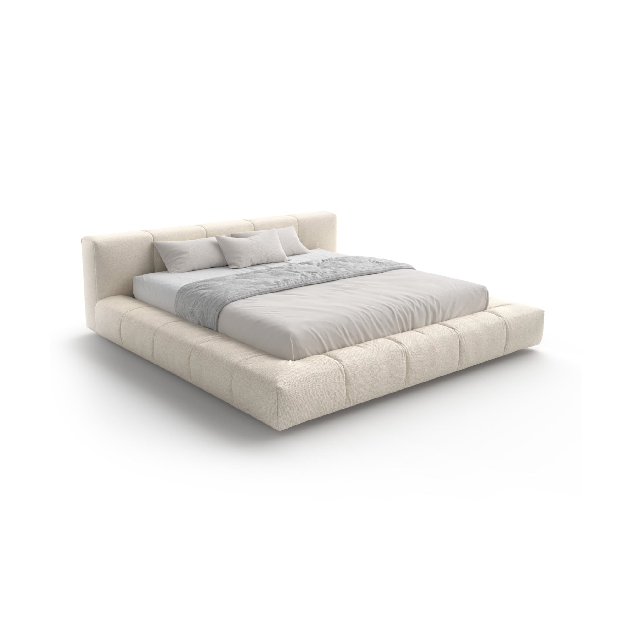 Pixel Box Large LE1719.RE0019 Bed - Fabric Lusso (Creta 14)-1