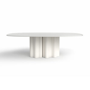 Teatro Magico TA0240B Dining Table - Ral 9003/White Glass