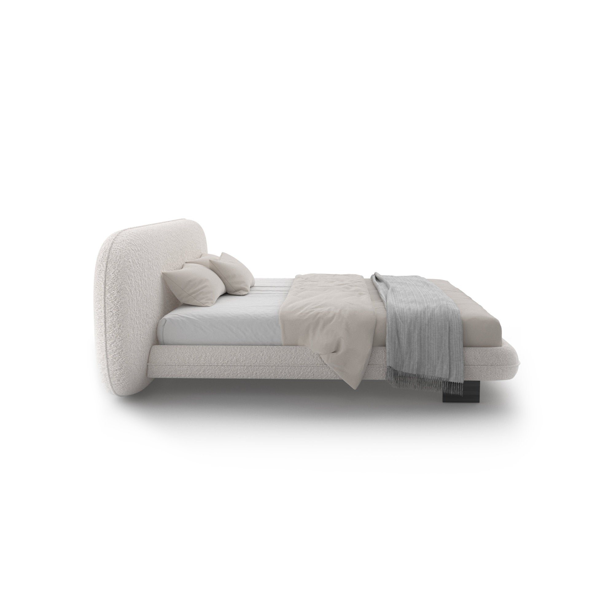 Wabi 180 Bed - Black / Fabric Elite (Curly 02)-5