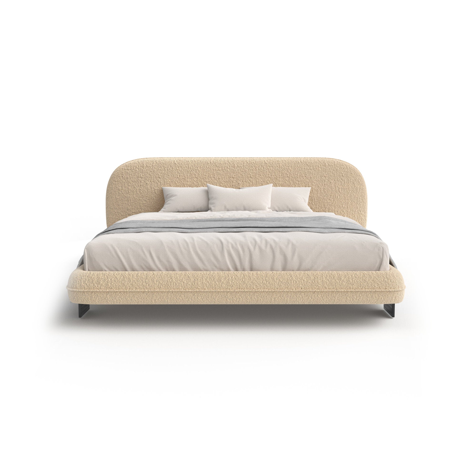 Wabi 180 Bed - Black / Fabric Elite (Curly 04)-3