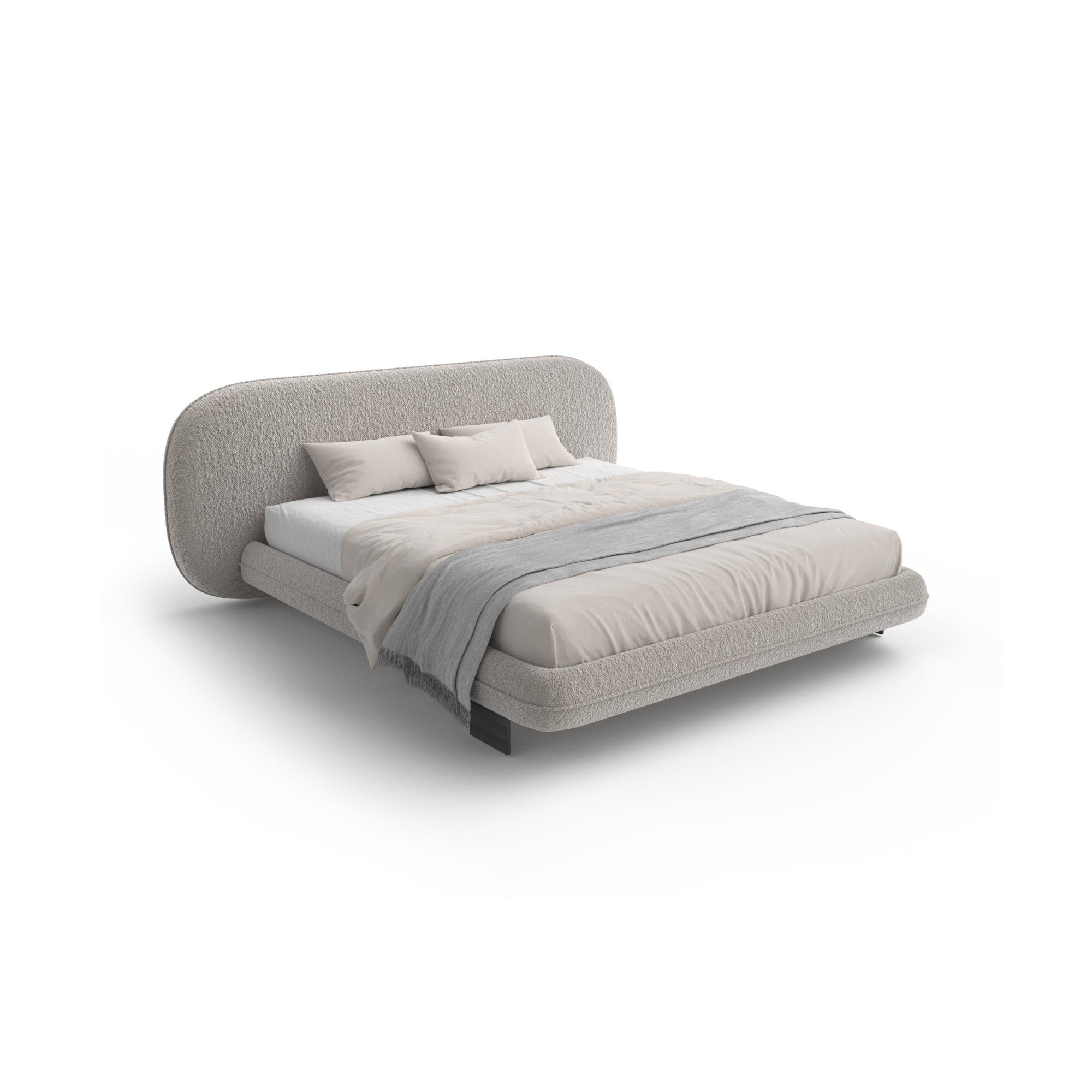 Wabi 180 Bed - Black / Fabric Elite (Curly 14)-1