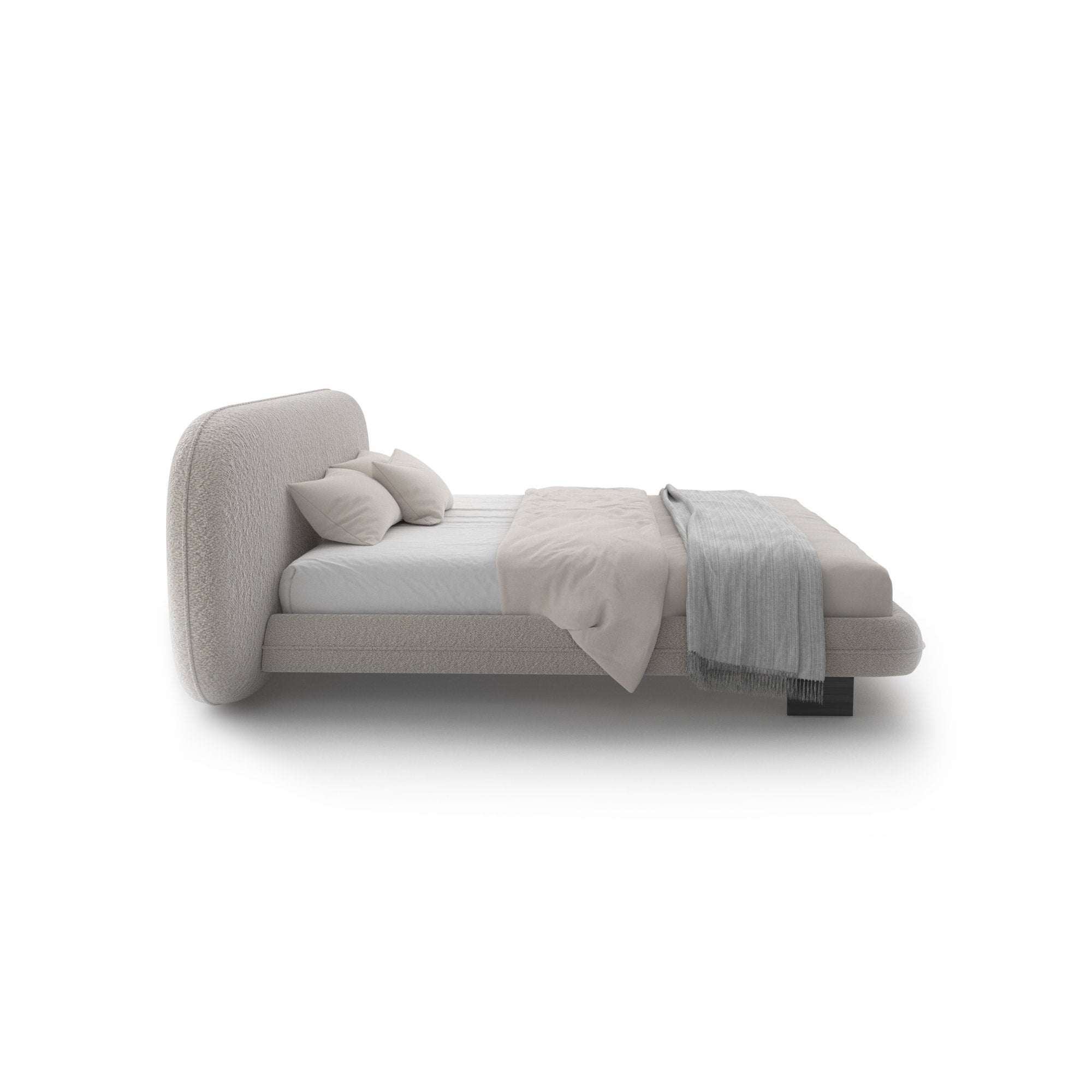 Wabi 180 Bed - Black / Fabric Elite (Curly 14)-5
