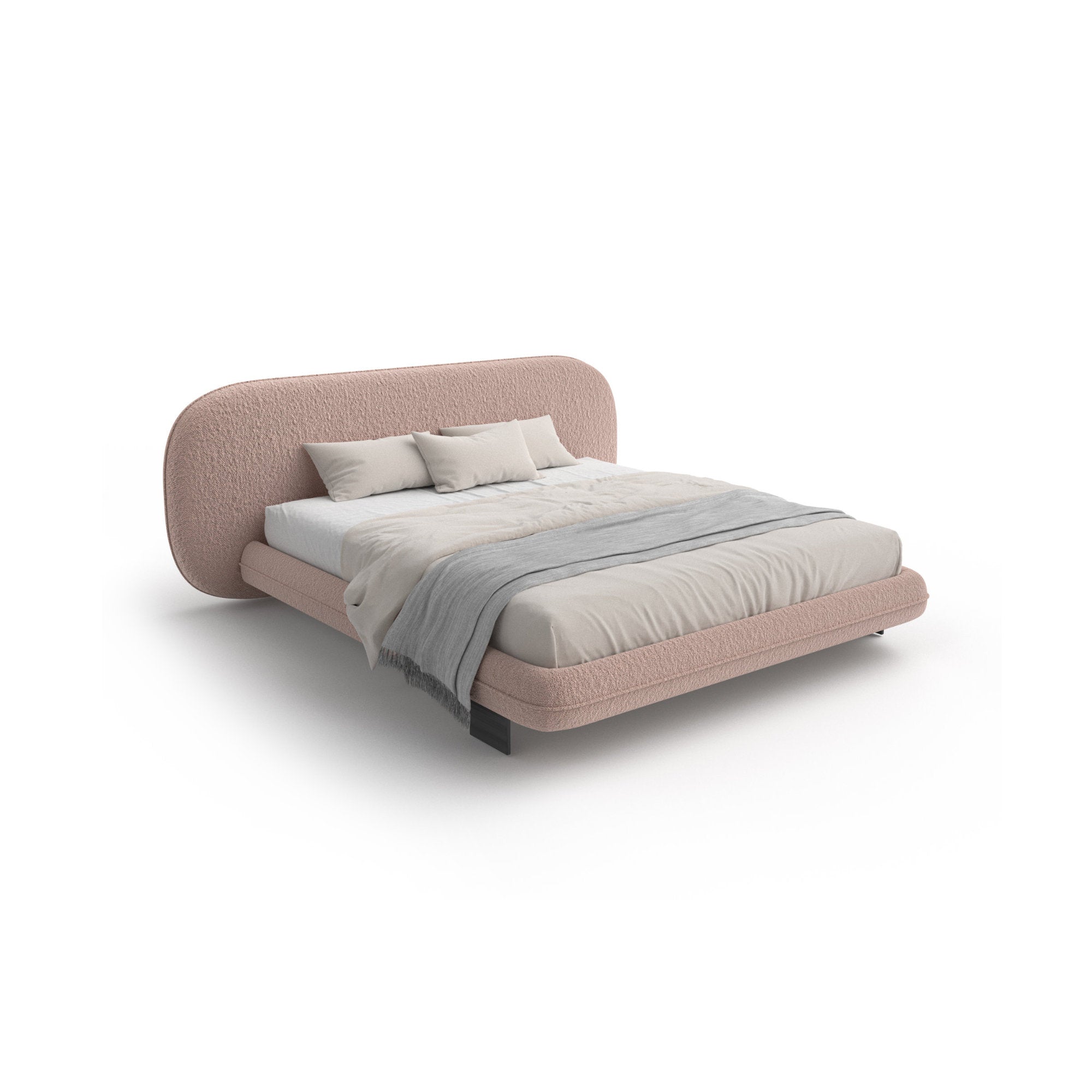 Wabi 180 Bed - Black / Fabric Elite (Curly 21)-1