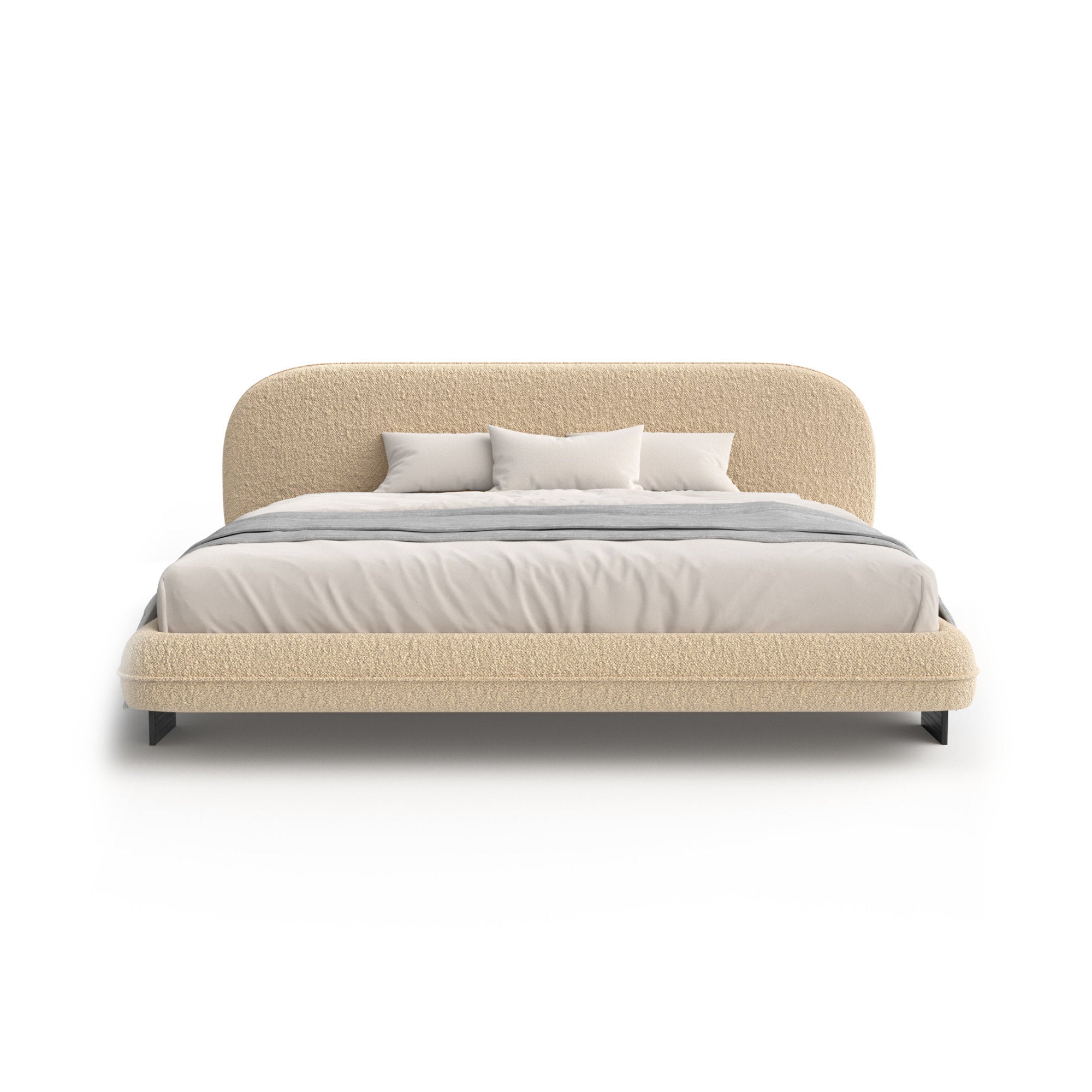 Wabi 193 Bed - Black / Fabric Elite (Curly 04)-3