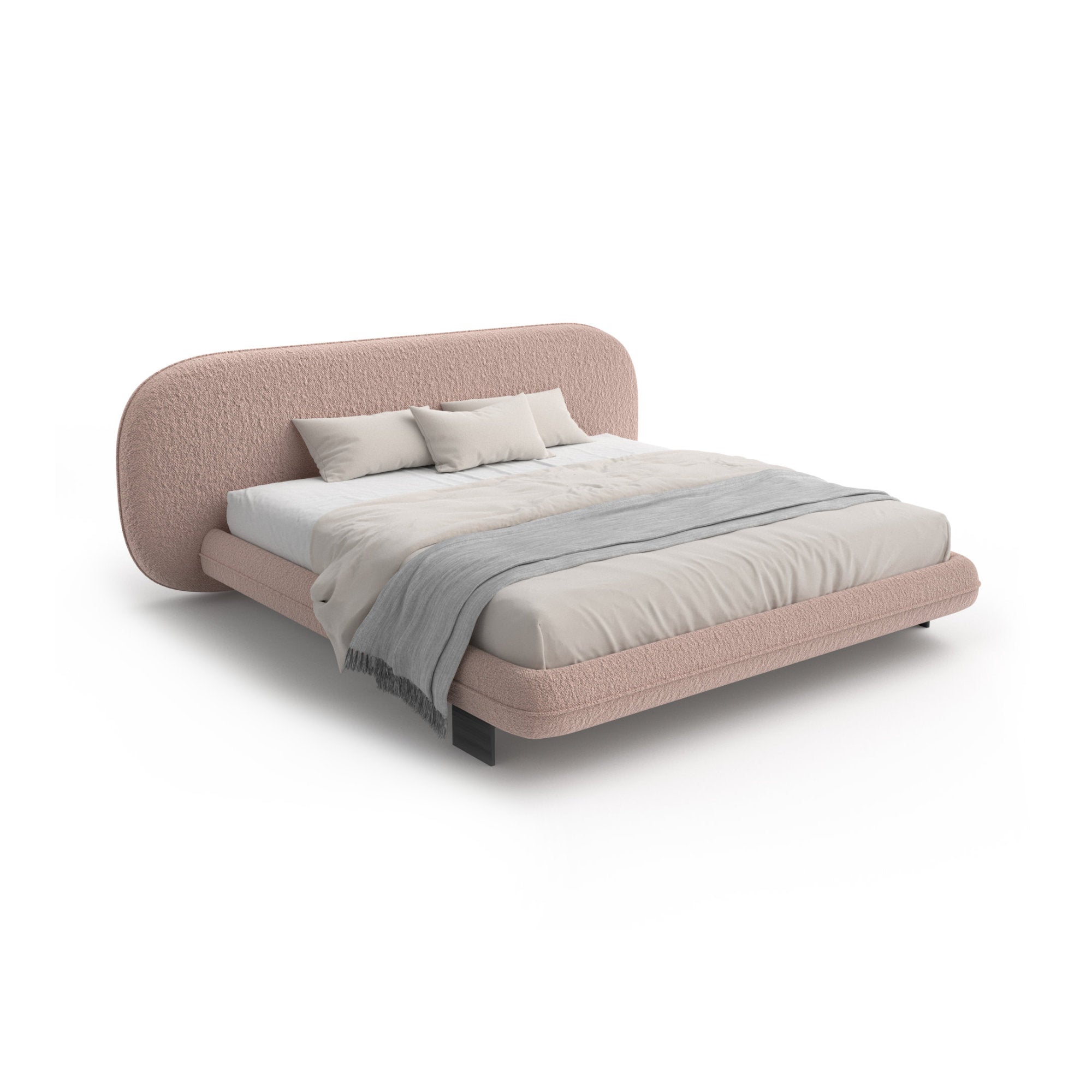 Wabi 193 Bed - Black / Fabric Elite (Curly 21)-1