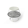 Ziggy 0473 Side Table - Melange Bianco-Nero/RAL 9002