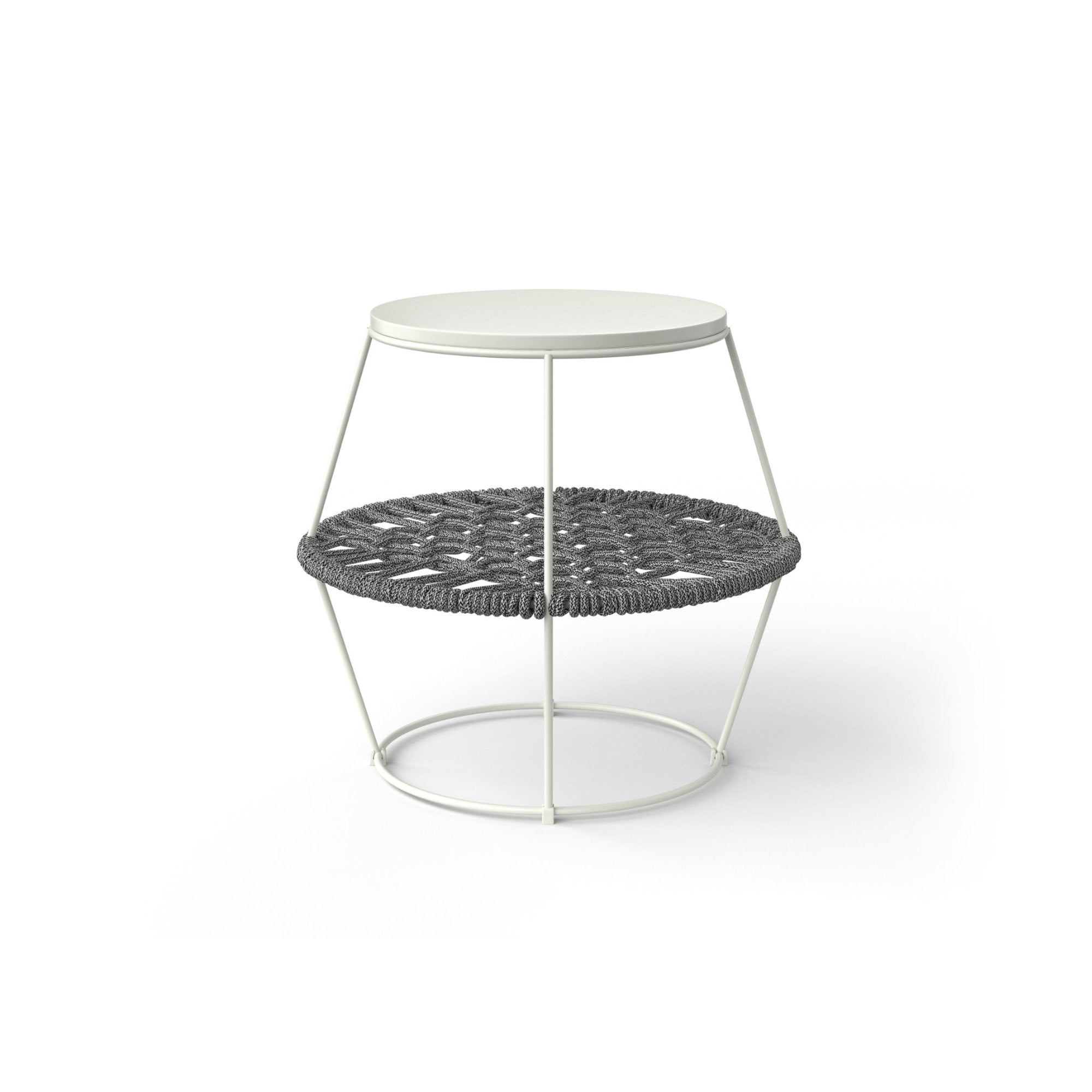 Ziggy 0473 Side Table - Melange Bianco-Nero/RAL 9002-3