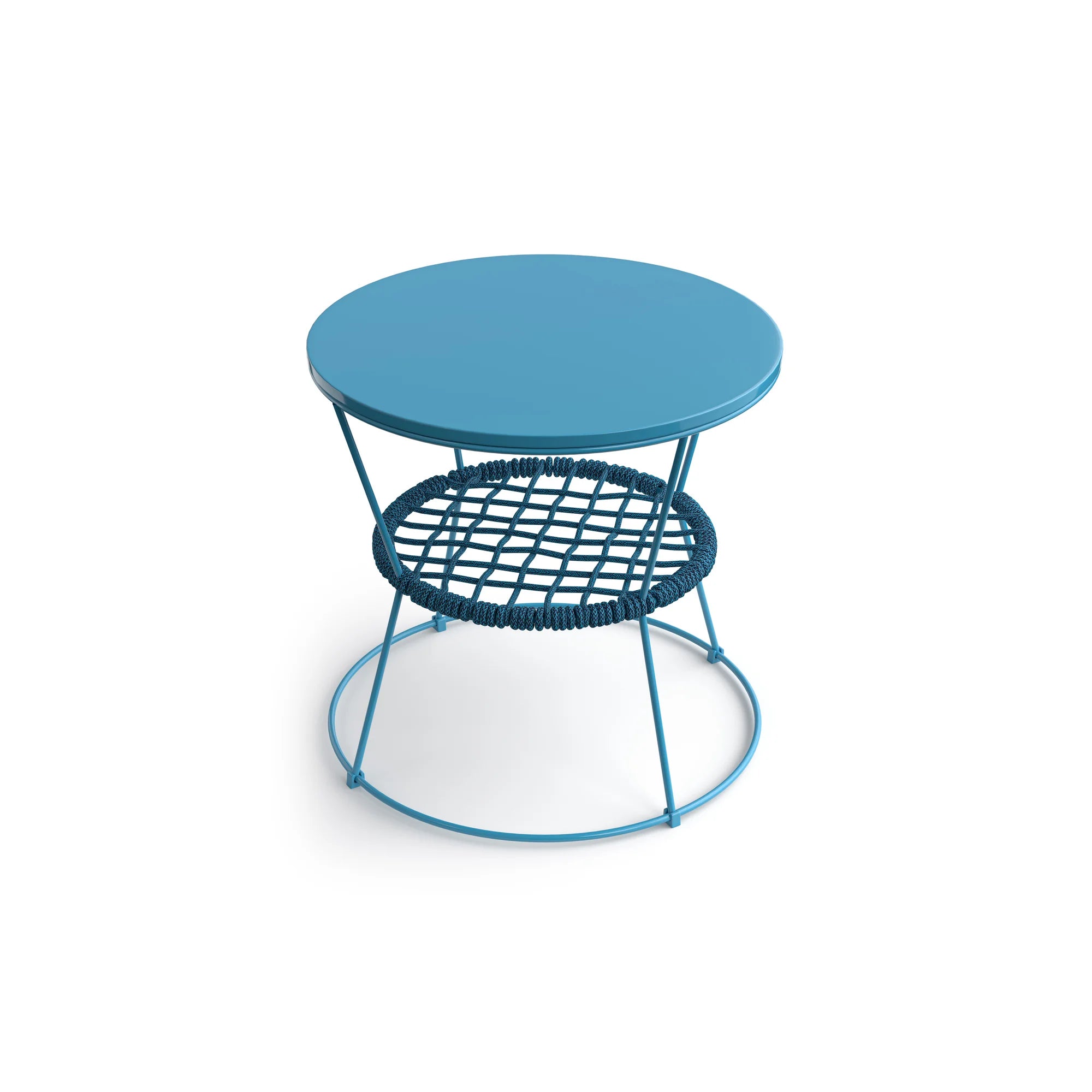 Ziggy 0474 Side Table - Melange Azzurro/RAL 5024-1