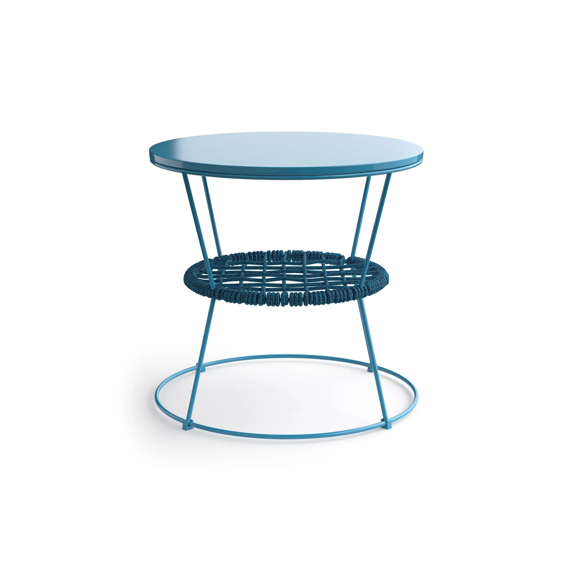 Ziggy 0474 Side Table - Melange Azzurro/RAL 5024-2