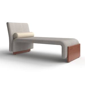 Diwan Chaise Lounge - 009 Cerezo/Fabric 9 (Husk 0124)/Leather 10 (L5.3 910185)