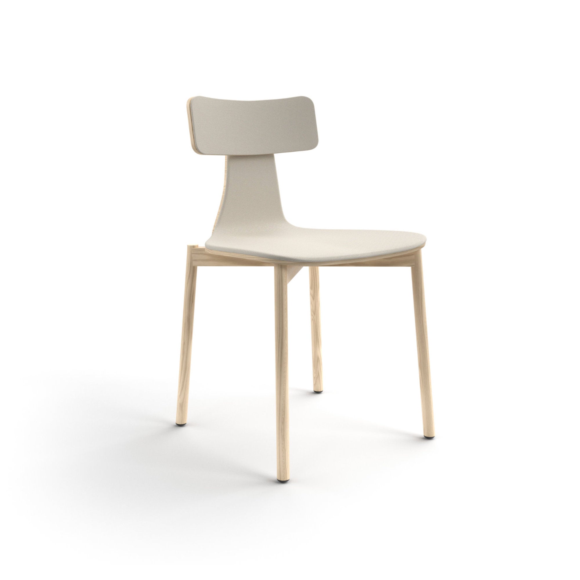 Silla 40 30s 295.41.2 Dining Chair - Natural 002 Ash/Fabric 2 (Atlantic 60063)-1