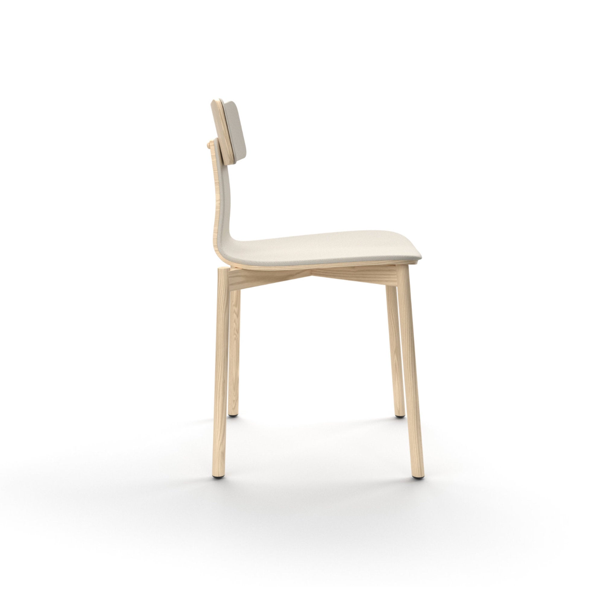 Silla 40 30s 295.41.2 Dining Chair - Natural 002 Ash/Fabric 2 (Atlantic 60063)-3