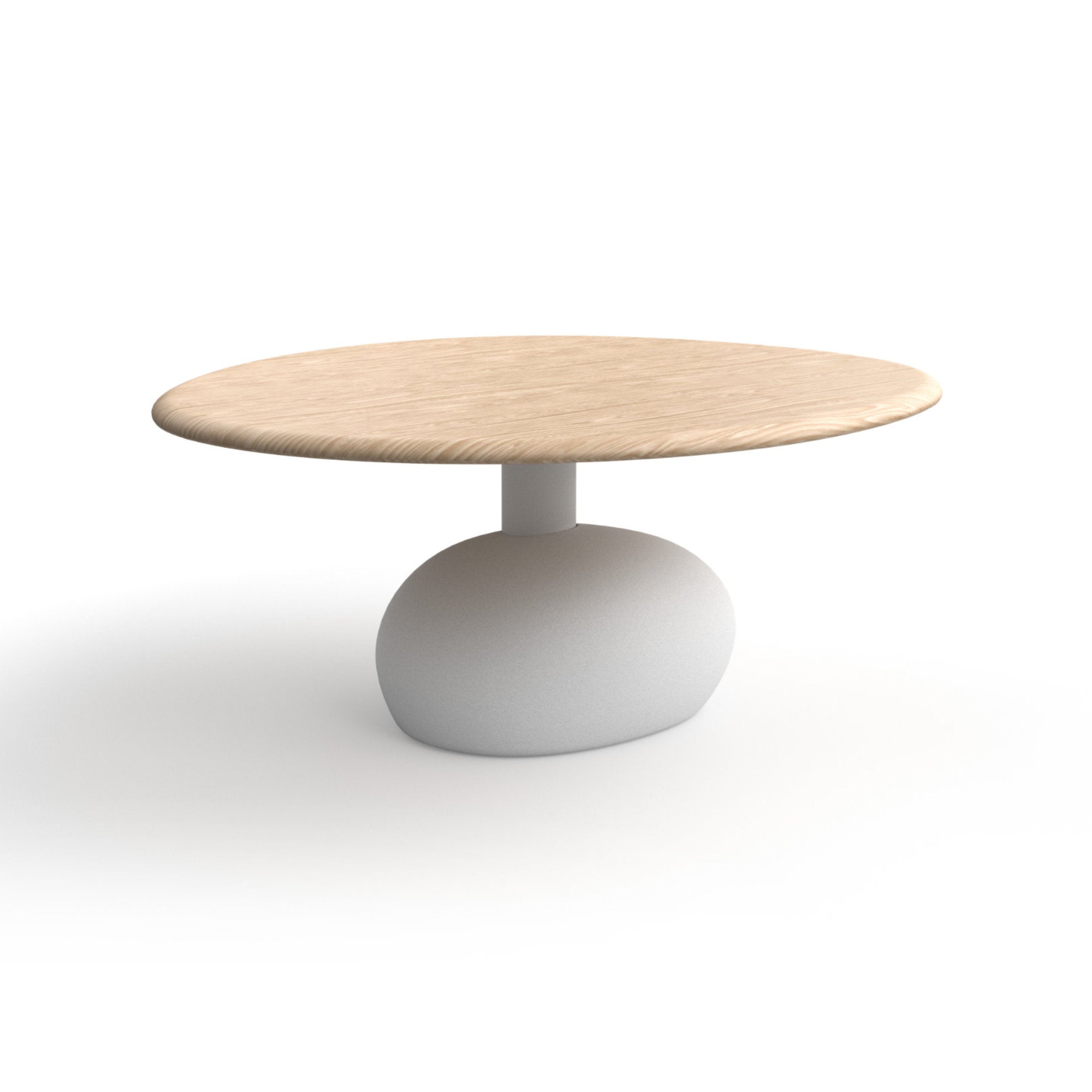 Vesper Coffee Table - White Stonacril/Ash Wood